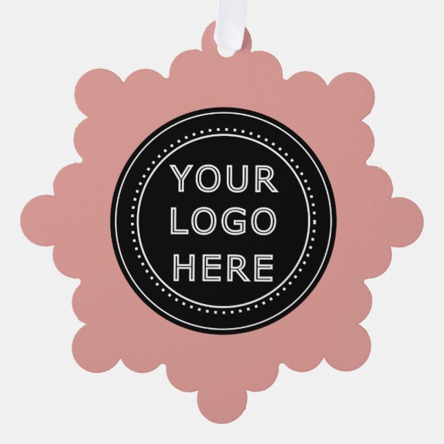 Personalised, stylish, modern & minimal tree decoration card (Front)