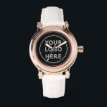 Personalised, stylish, modern & minimal watch<br><div class="desc">This design is useable by all. The text,  colours,  logo,  and images may all be added,  changed,  or resized as needed. Many thanks.</div>