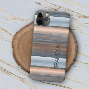 Personalised Stylish Modern Stripes Art Pattern iPhone 15 Pro Max Case