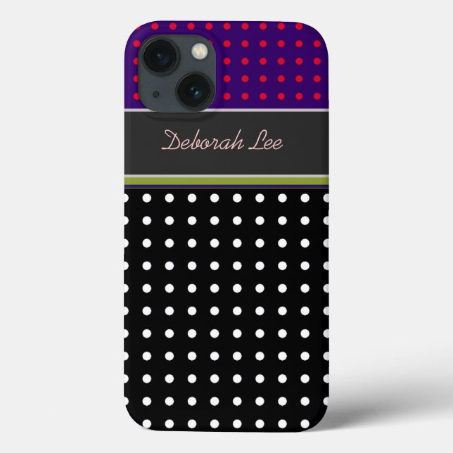 personalised stylish polka dots Case-Mate iPhone case (Back)