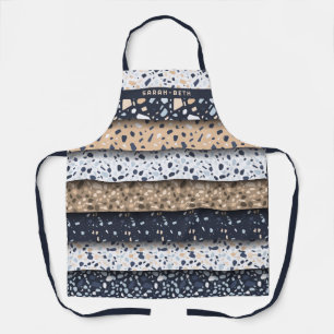 Personalised Stylish Terrazzo Stone Pattern Apron