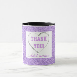 Personalised stylish thank you mug