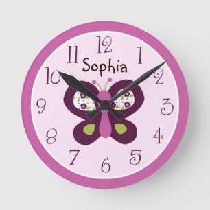 Personalised Sugar Plum/Butterfly Clock