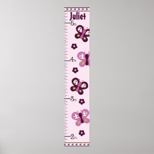 Personalised Sugar Plum Butterfly Growth Chart