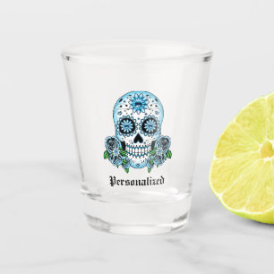 Personalised Sugar Skull Shot Glass