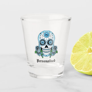 Personalised Sugar Skull Shot Glass