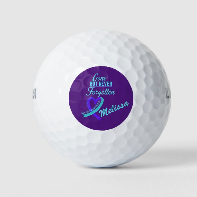 Personalised Suicide Awareness Gone But Not Golf Balls (Front)