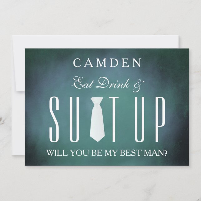 Personalised Suitup Will you be my Bestman Invitation (Front)