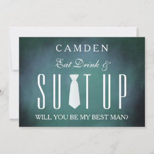 Personalised Suitup Will you be my Bestman Invitation