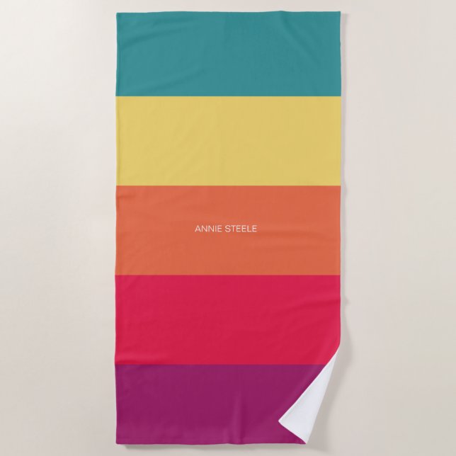 Personalised Summer Celebration Beach Towel (Front)