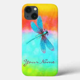 Personalised Summer Dragonfly iPhone 13 Case