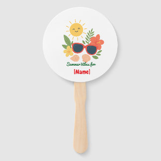 Personalised Summer Fan Set | Cute Sun, Tropical