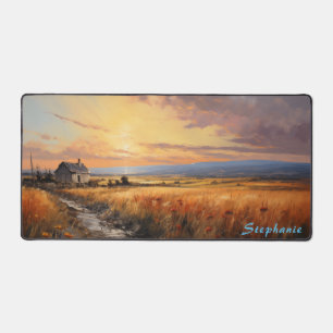 Personalised Summer Field Landscape Desk Mat