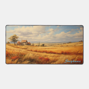 Personalised Summer Field Landscape Desk Mat 
