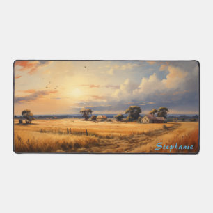 Personalised Summer Field Landscape Desk Mat