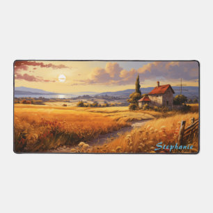 Personalised Summer Field Landscape Desk Mat 