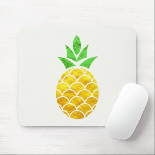 Personalised Summer Foil Gold Geometric Pineapple. Mouse Mat