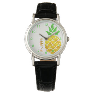 Personalised Summer Foil Gold Geometric Pineapple  Watch
