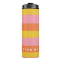 Personalised Summer Stripes Pink Yellow Orange