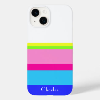 Personalised summer vibes colour block phone case