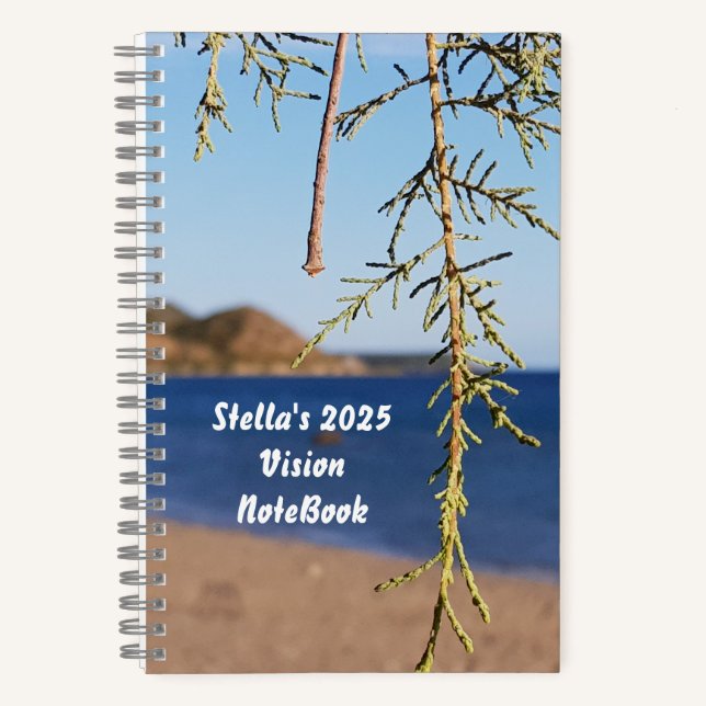Personalised summer vibes Vision notebook 2025 (Front)