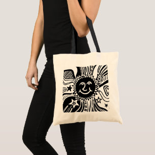 Personalised Sun Pattern Tote Bag