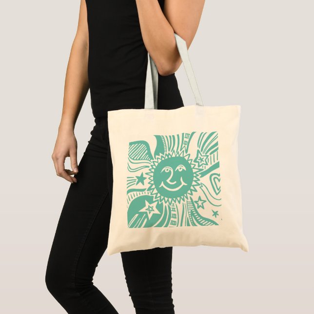 Personalised Sun Pattern  Tote Bag (Front (Product))