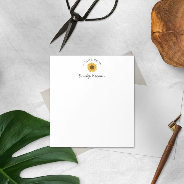 Personalised Sunflower A Note From Notepads (Creator Uploaded)