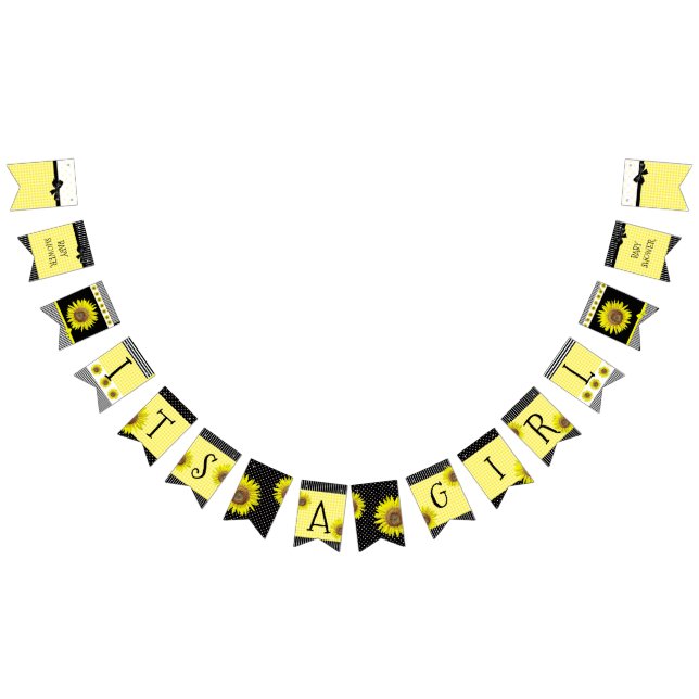 Personalised Sunflower Baby Shower Banner (All)