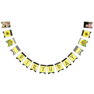 Personalised Sunflower Birthday Party Banner