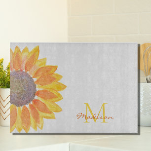 Personalised Sunflower Cutting Board