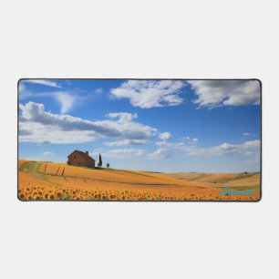 Personalised Sunflower Field and a Barn Desk Mat