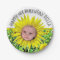 Personalised Sunflower First Birthday Plates