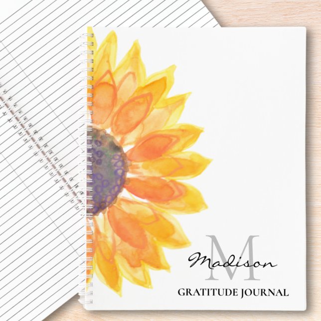 Personalised Sunflower Gratitude Journal (Creator Uploaded)