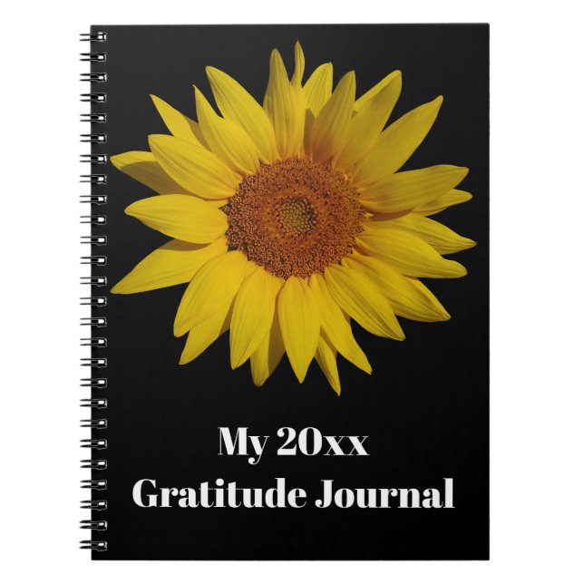 Personalised Sunflower Journal Notebook (Front)