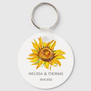 Personalised Sunflower  Keychain