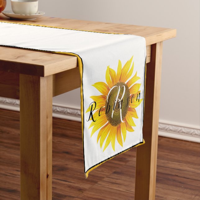 Personalised sunflower  medium table runner (In Situ)