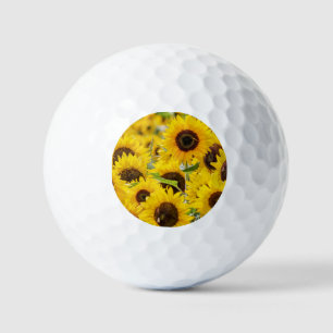 Personalised Sunflower Monogram  Golf Balls