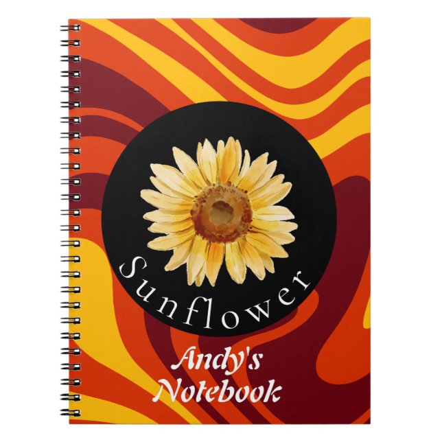 Personalised Sunflower nature's collection  Notebook (Front)