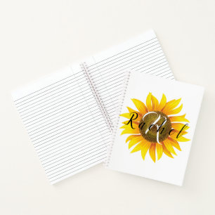 Personalised sunflower  notebook
