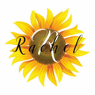 Personalised sunflower  photo sculpture magnet