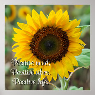 Personalised Sunflower Photo with Quote Poster