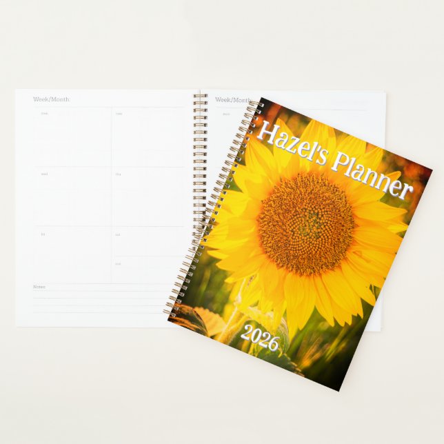 Personalised Sunflower Planner (Display)