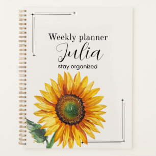Personalised Sunflower Planner