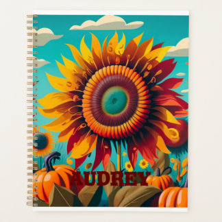 Personalised Sunflower Spiral Planner, Planner, Planner