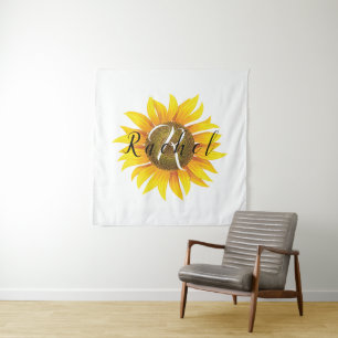 Personalised sunflower  tapestry