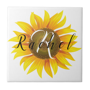 Personalised sunflower  tile