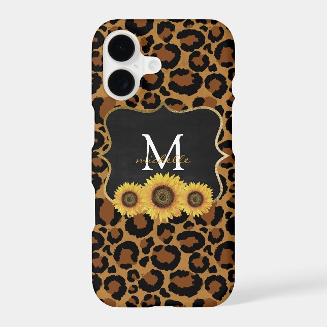 Personalised Sunflowers & Leopard (Back)