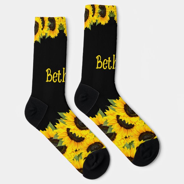 Personalised Sunflowers  Socks (Right)