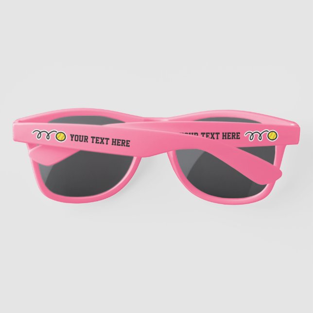 Personalised sunglasses with custom softball logo (Back)